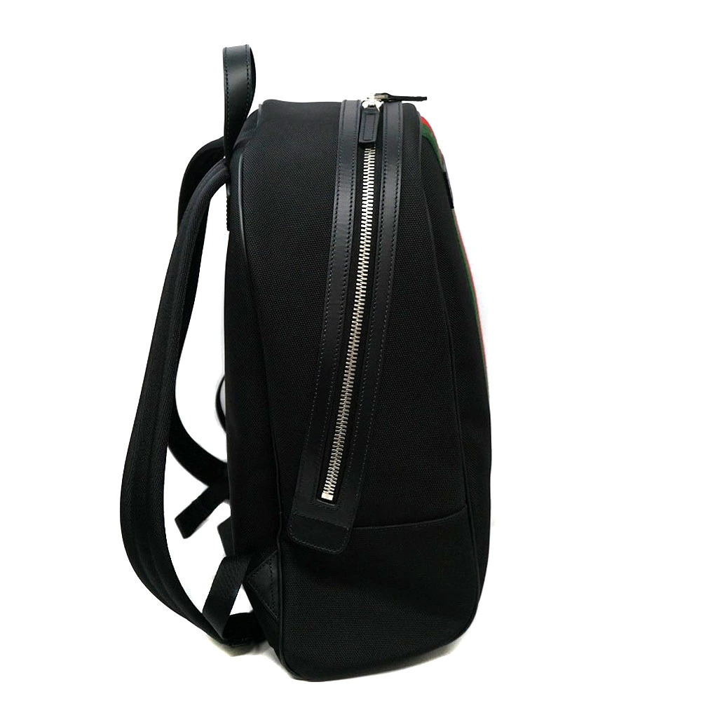 Gucci Leather Sherry Backpack Rucksack Black Daypack - Picture 3 of 11